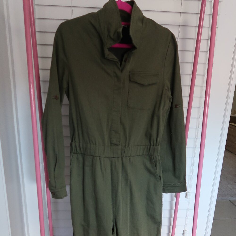 💚 Navy Green Denim Jumper – Cute & Durable 💚